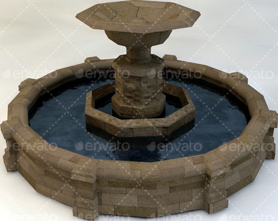 Fountain Low-Poly
