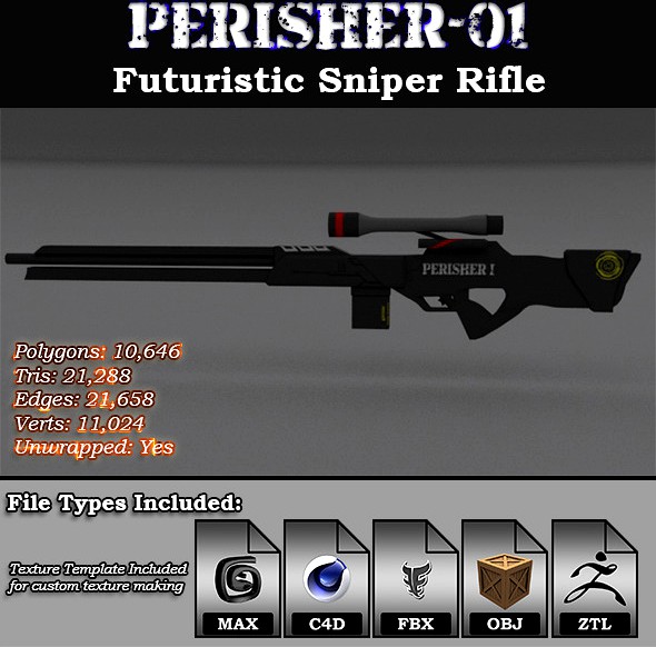 Perisher 01 - Futuristic Sniper Rifle