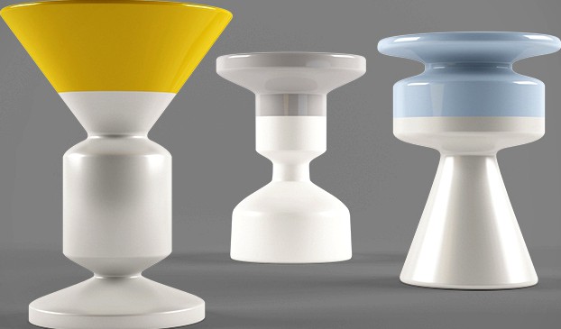 WATERLINE pedestal tables by roche bobois