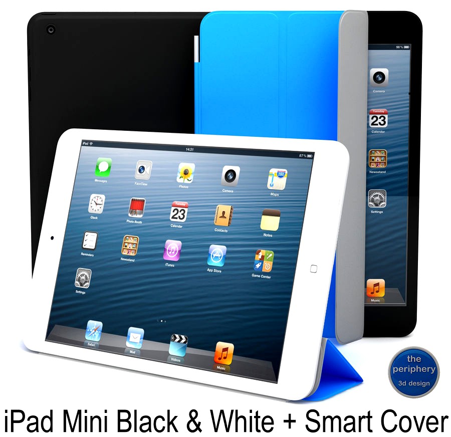 iPad Mini B&W + Smart Cover