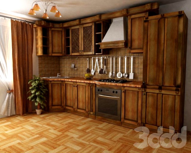 кухня деревянная