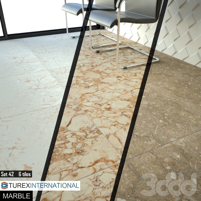 TUREX INTERNATIONAL Marble Tiles Set 42