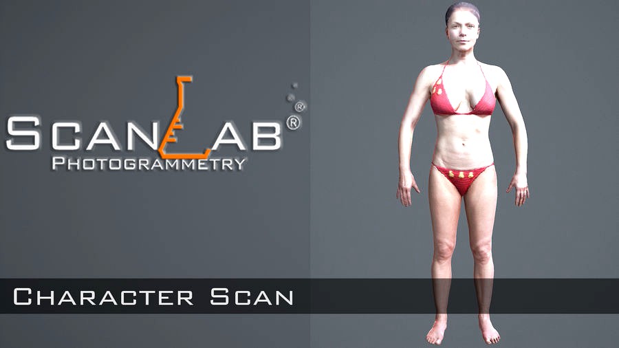 Human Woman Scan - 141FBody 2048 - Rigged