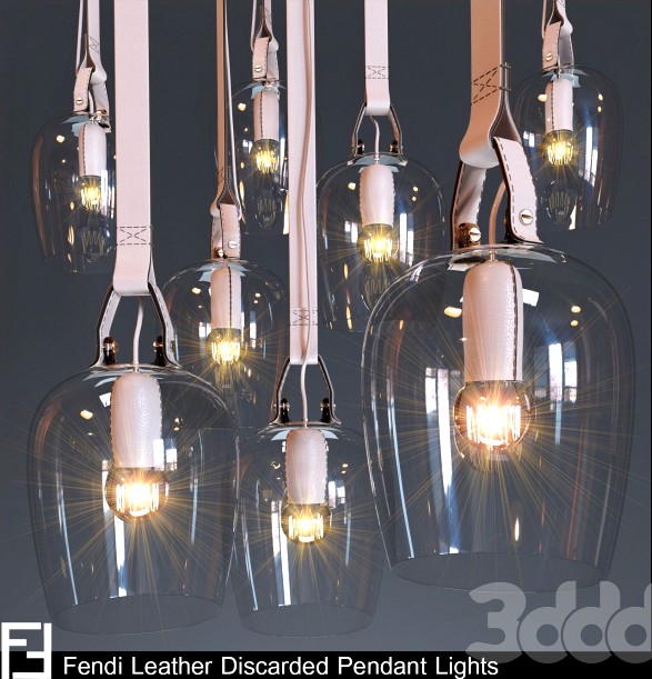 Fendi Leather Discarded Pendant Lights