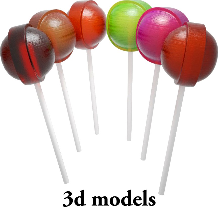 Lollipop collection3d model