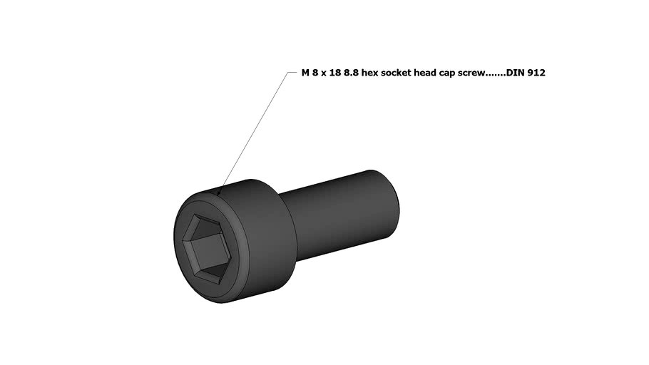 M 8 x 18 8.8 hex socket head cap screw.......DIN 912