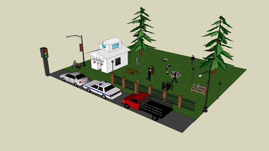 casa con parco