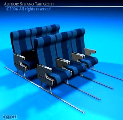 Plane/train seats3d model