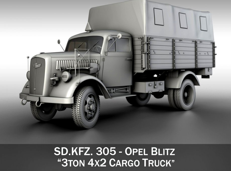 Opel Blitz - 3t Cargo truck3d model