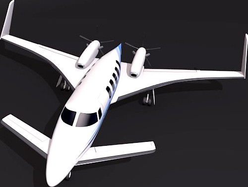 Beechcraft Starship 2000 aircraft concept3d model