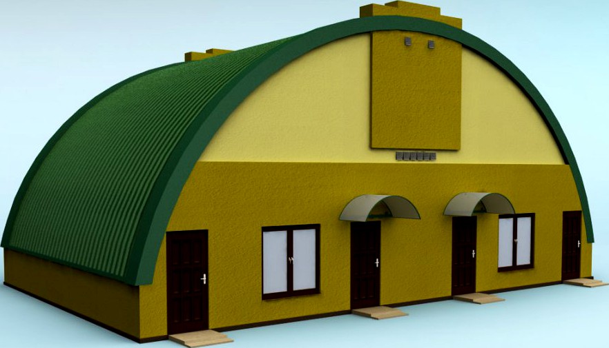 Rounded building3d model