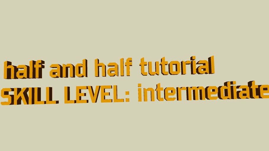 half and half tutorial (read description)