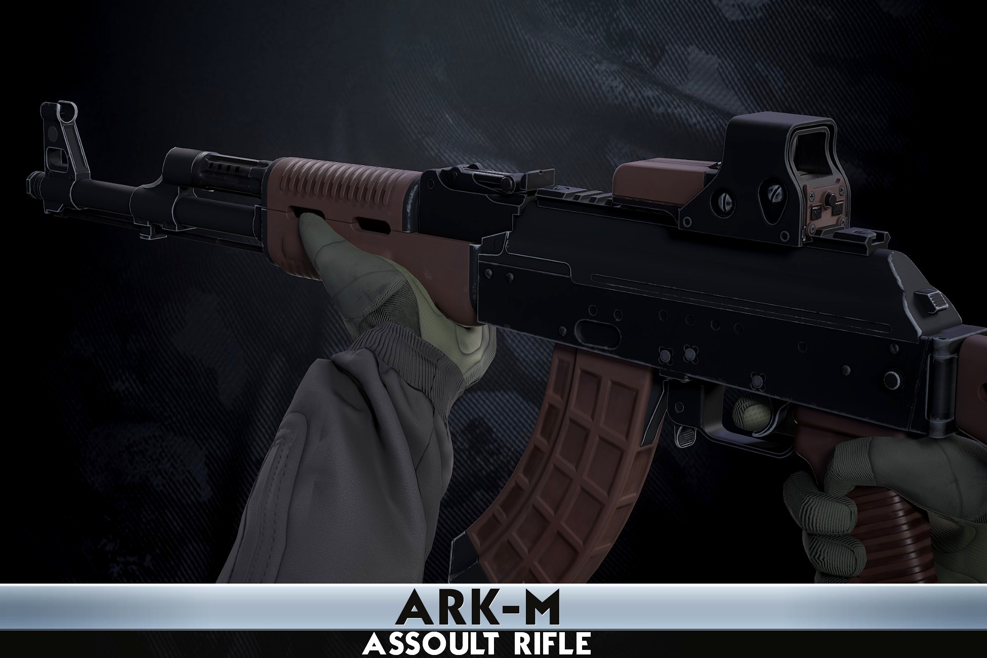 ARK-M Assault Rifle With Hands