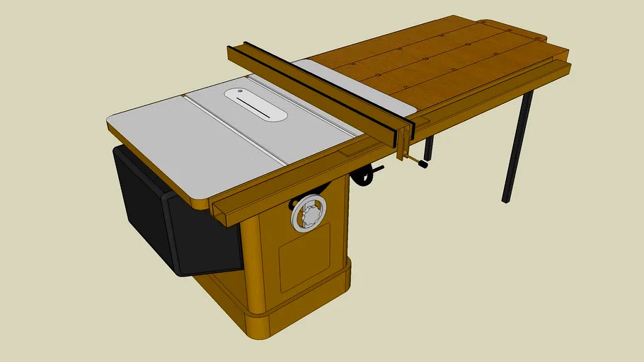 Powermatic 66 Tablesaw Benchtop Extension 3d model