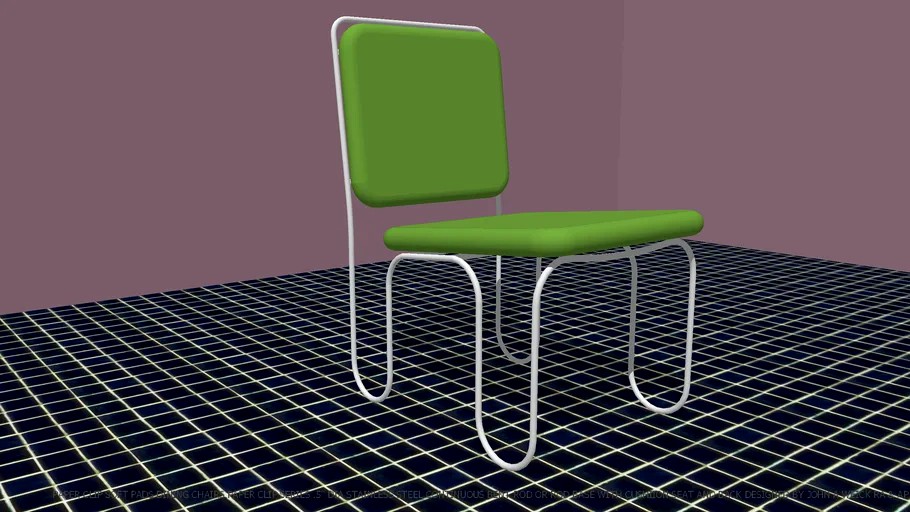 Dining Chair Paper Clip Base and Soft Pads Seats & Back by John Weick