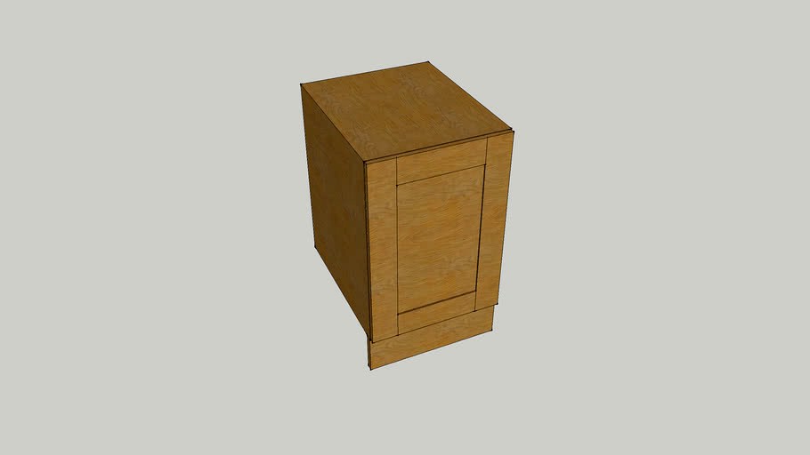 WIDE FRAME OAK KITCHEN RANGE - SINGLE CUPBOARD