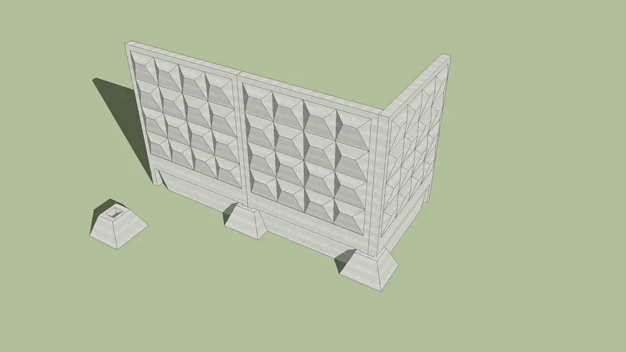 Забор ЖБИ Reinforced concrete fence