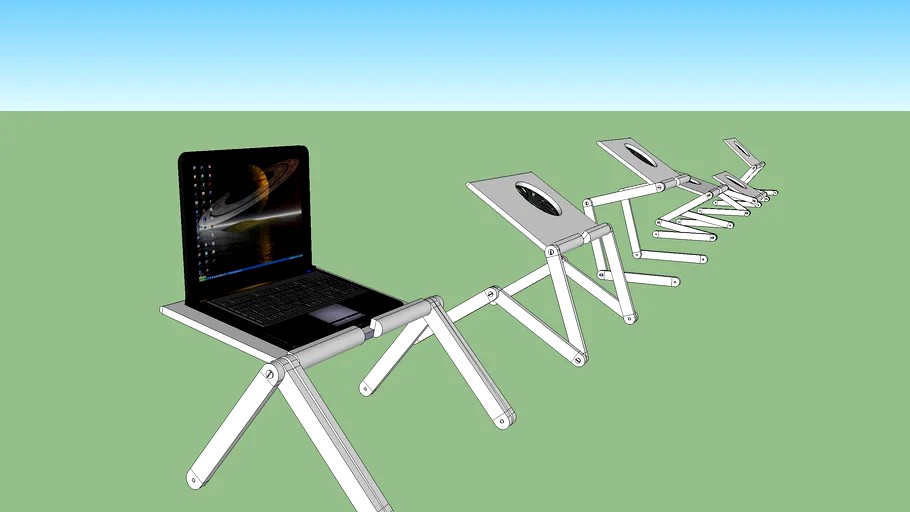 folding laptop stand 3d model