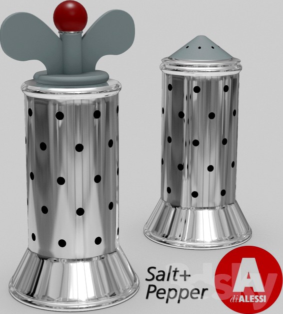Alessi Salt castor + Pepper mill