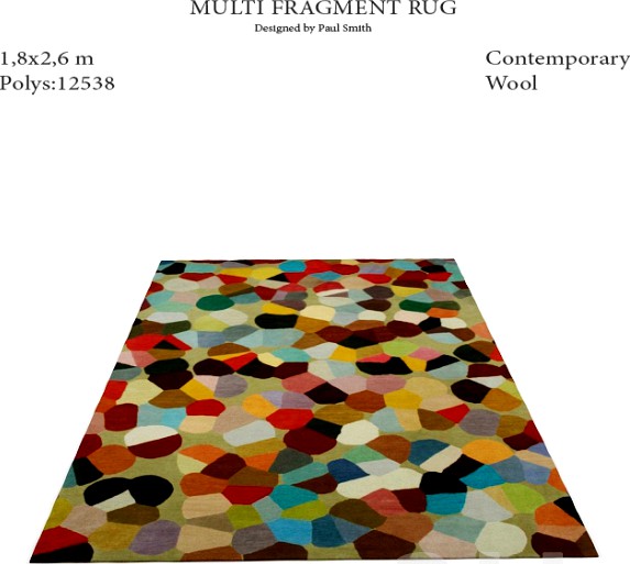Multi fragment rug by Paul Smith
