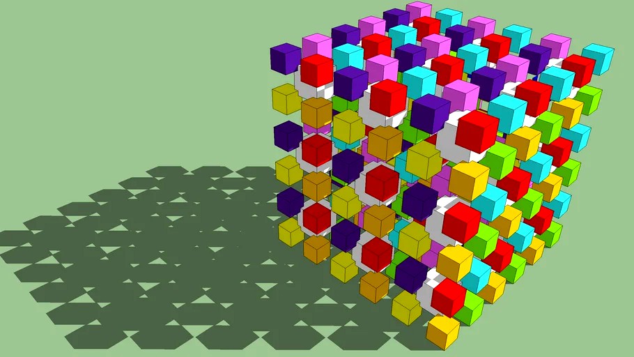 3D Cube - 3 Sketchup