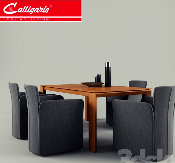 Calligaris / Omnia table, Nido chair
