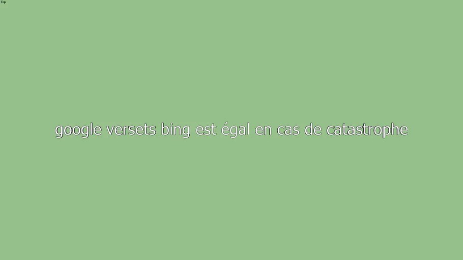 google versets bing est égal en cas de catastrophe