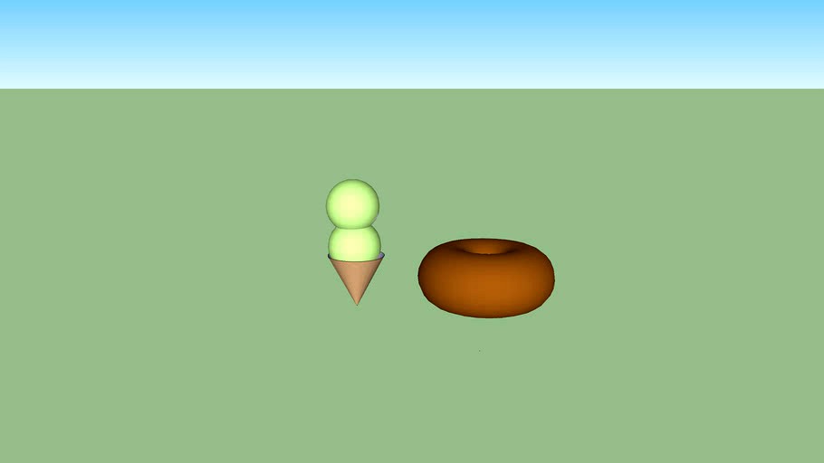 Ice Cream Cone and Doughnut by Zach R.