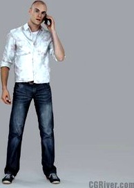 Young Male Character - CMan0010-HD2-O01P07S - Ready-Posed 3D Human Model (Still)