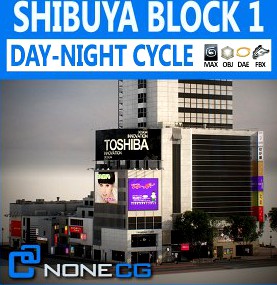 Tokyo Shibuya Block 1- 3D Model