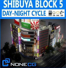 Tokyo Shibuya Block 5 - 3D Model