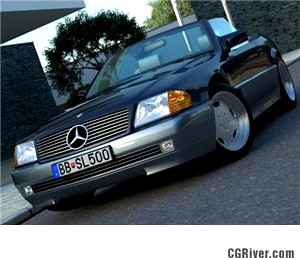 Free 3D Model: Mercedes SL-class 1995 - 3D Model for Cinema 4D (c4d) &amp; Other Software