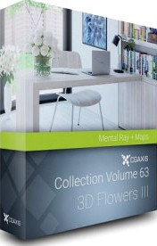 Volume 63 (MentalRay): 3D Flowers III - CGAxis 3D Models