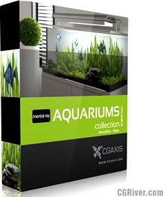 3D Model Volume 24 Aquariums MentalRay - CGAxis