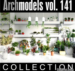 Archmodels vol. 141 (Evermotion 3D Models) - Indoor Small Potted Plants, Trees &amp; Flowers