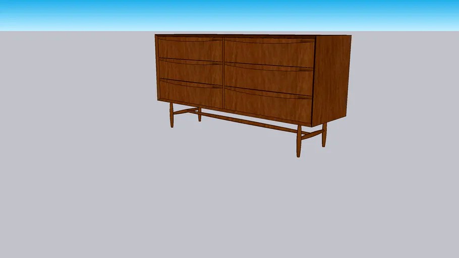 Article Lenia 6 drawer dresser 3d model