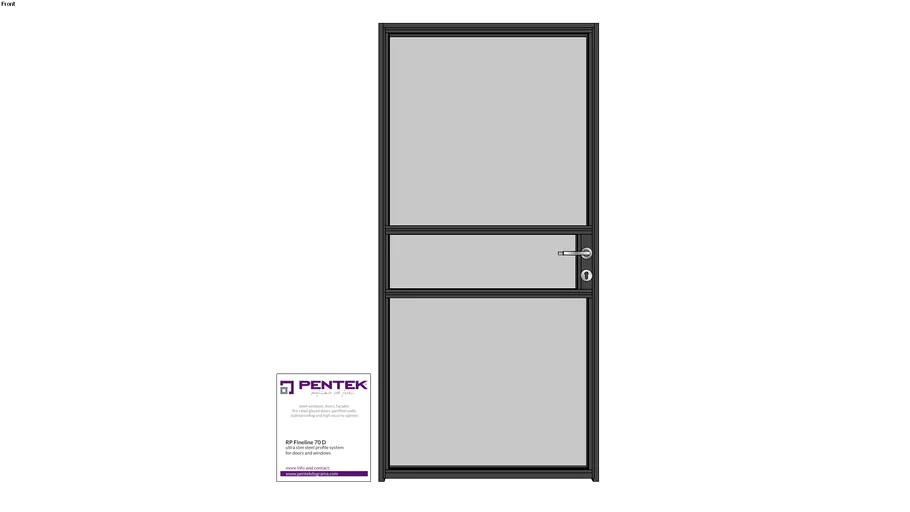 PENTEK - Ultra Slim Steel Door - rp fineline 70D - single leaf