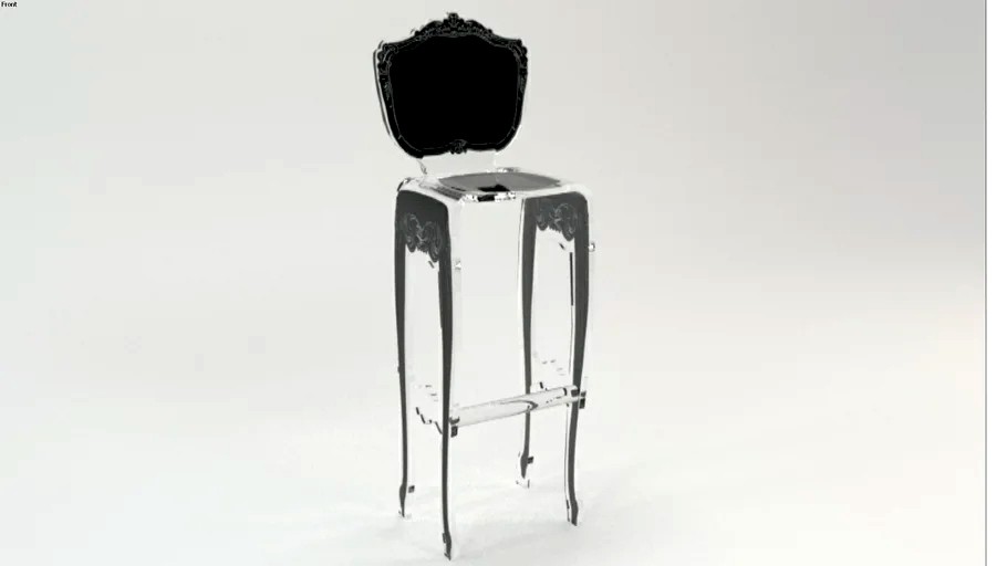 TABOURET BAROQUE NOIR Acrila Furniture