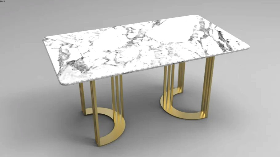 Modern white marble dining table #3