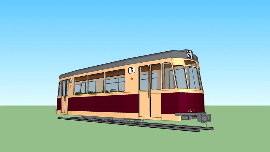 Straßenbahn Beiwagen Gotha-Wagen - old tram - old streetcar trailer
