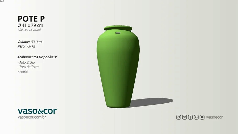 Vaso Pote P - Vaso e Cor