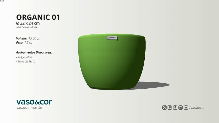 Vaso Organic PP - Vaso e Cor