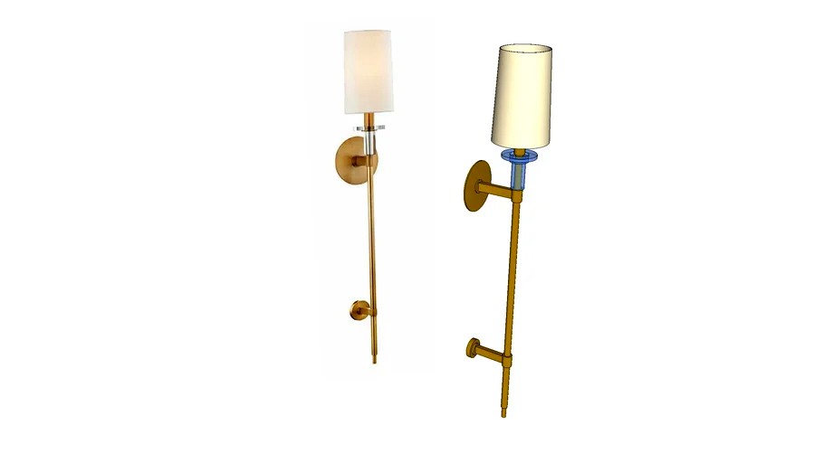 Hudson Valley Amherst 36 1/2' High Aged Brass Wall Sconce Lampsplus