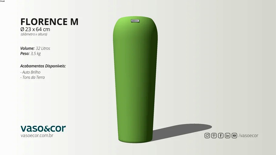 Vaso Florence M - Vaso e Cor