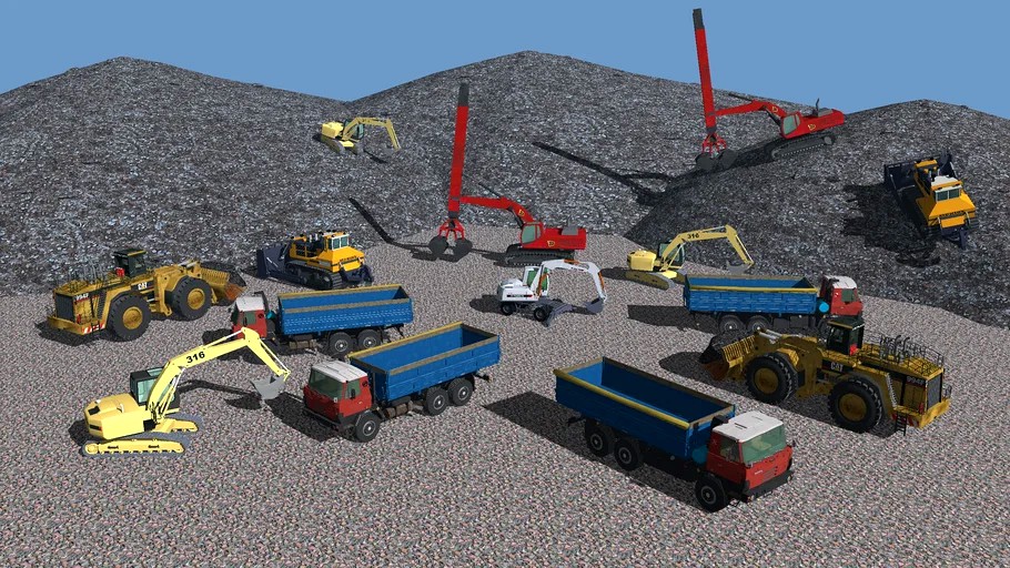 LARGE+EXCAVATION+LOADING+SITE+AND+EQUIPMENT