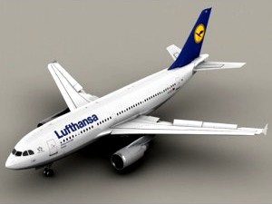 Airbus A310 Lufthansa  - 3D Airplane Model