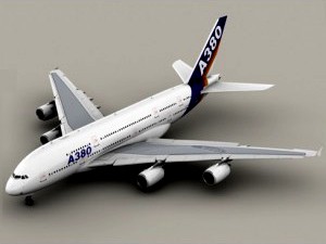 Airbus A380 Old House Colors - 3D Airplane  Model
