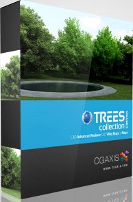 3D Model Volume 5 Trees for Cinema 4D - CGAxis
