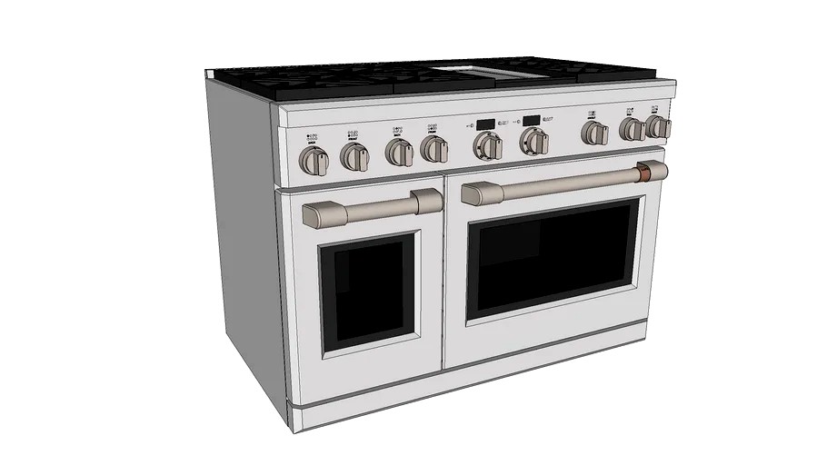 Café 48' Dual-Fuel Professional Range with 6 Burners and Griddle (Natural Gas)_GECafe