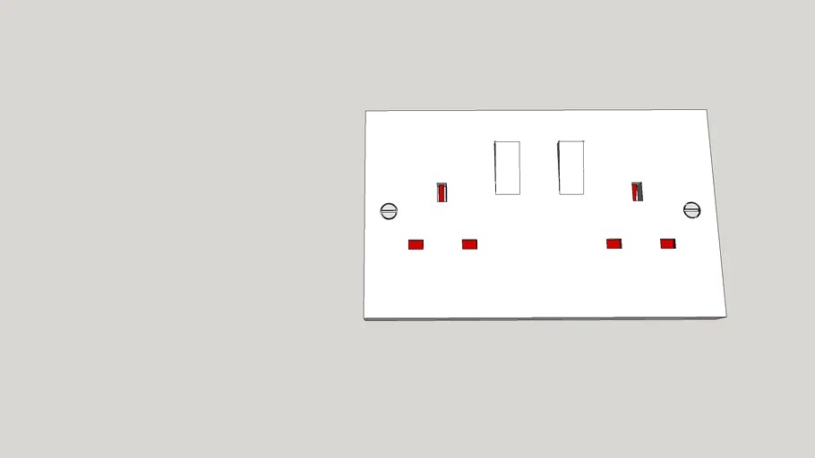 Double 13 amp socket
